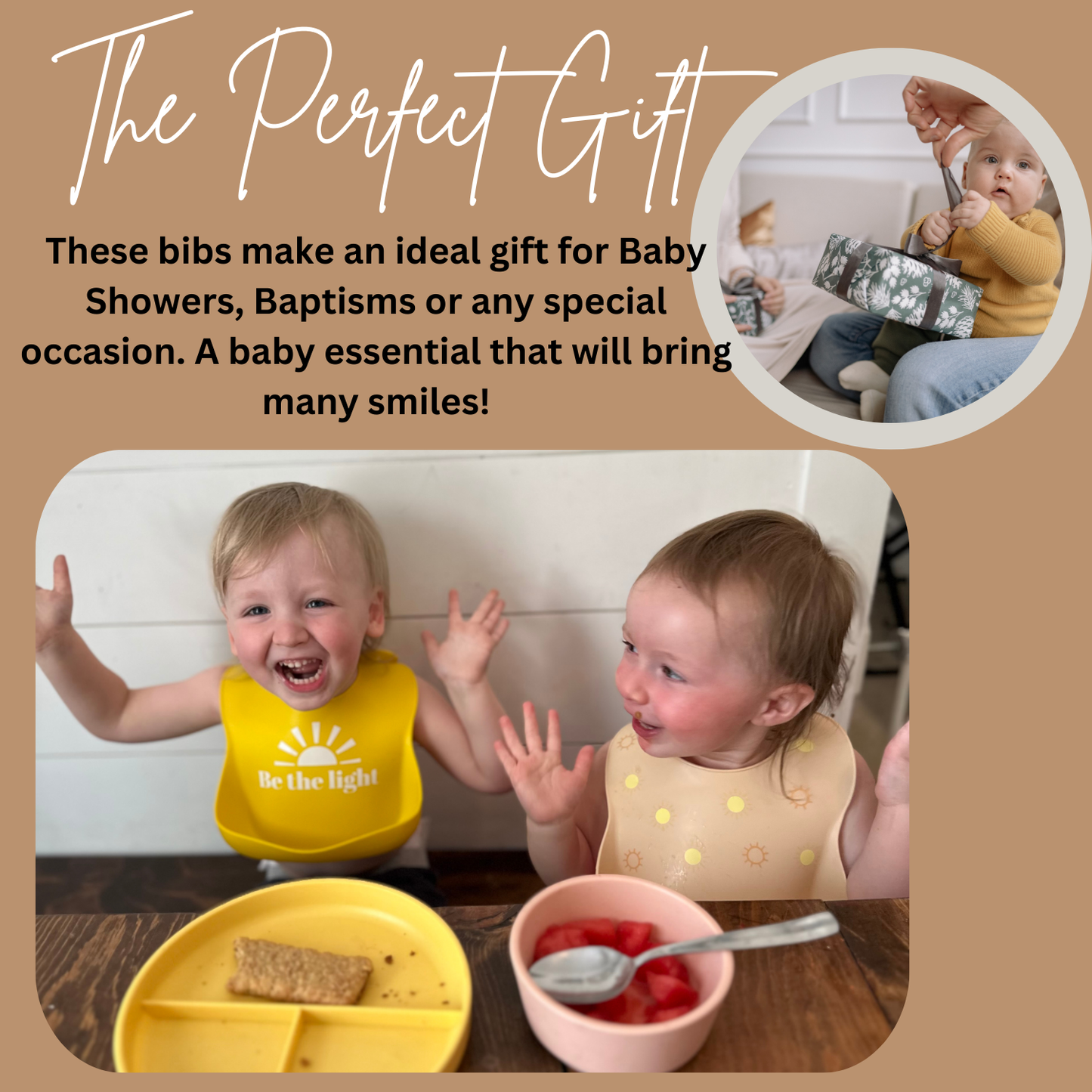 PARKER & ELOWYN Soft Waterproof Silicone Bib,Everyday is Taco Tuesday, Unisex Baby Toddler, BPA free, Non-Toxic, Large Food Catcher, Easy Clean, 3 months +